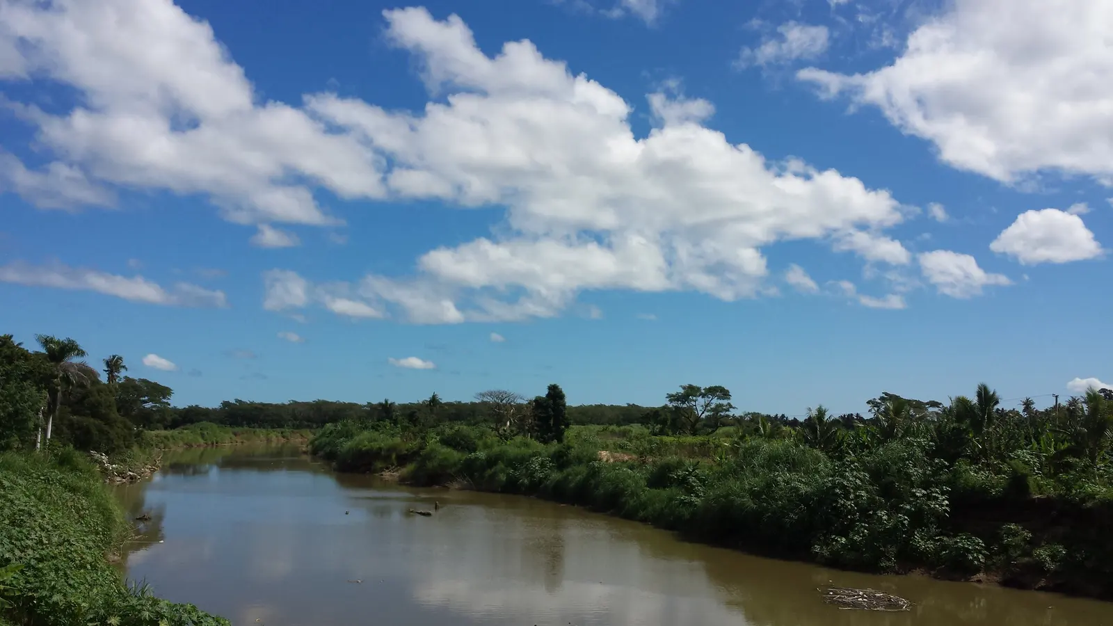 The Nadi River seen from the Queens Road bridge, Nadi